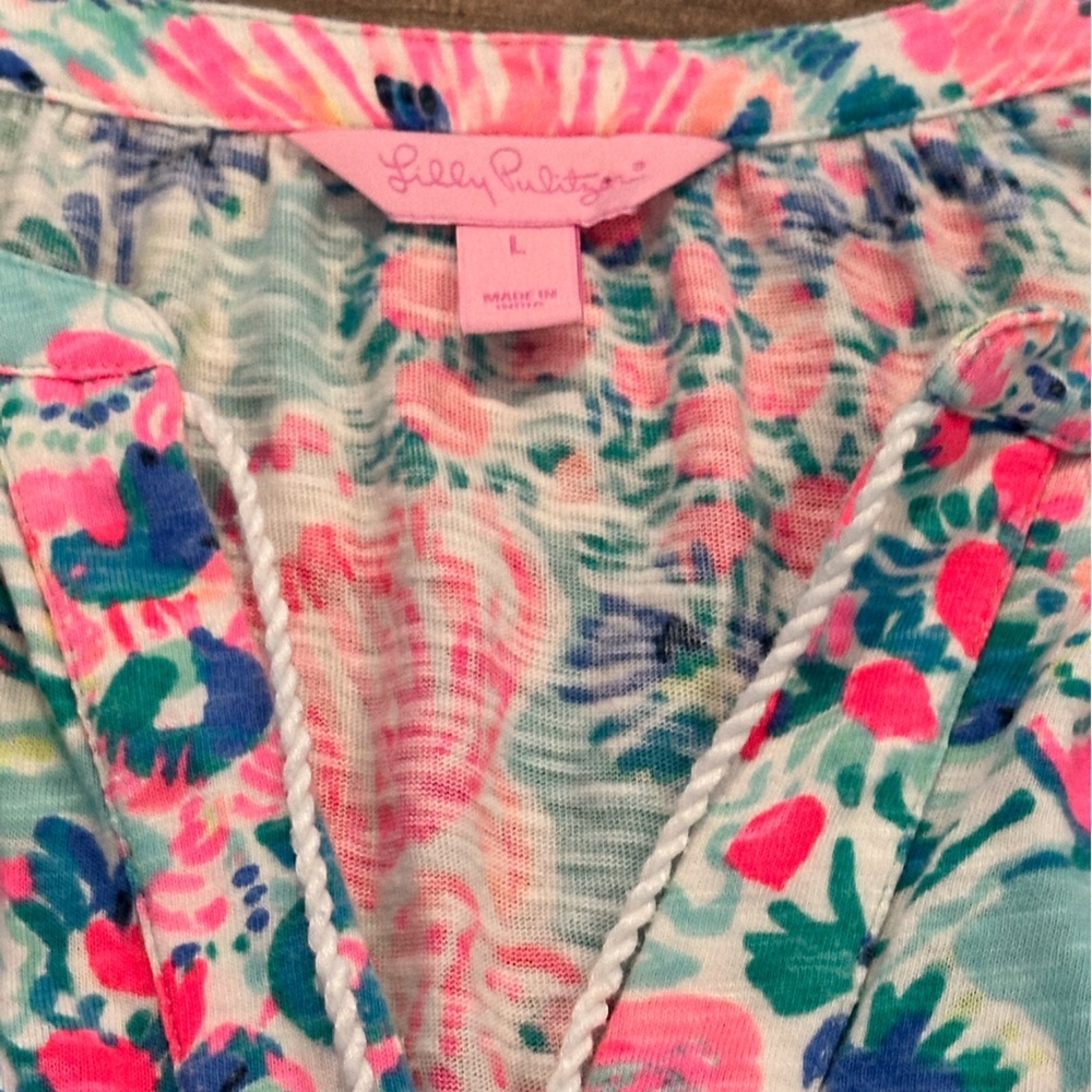 Lilly Pulitzer Del Lago Tunic Dress in Gypsea Serene Size Large - Picture 3 of 8
